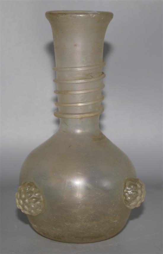 A Roman style glass bottle vase